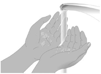 Step 3: Use soap and water to wash your hands