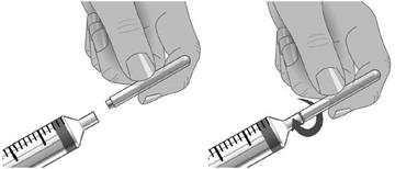 Step 6: attach capped needle to syringe.