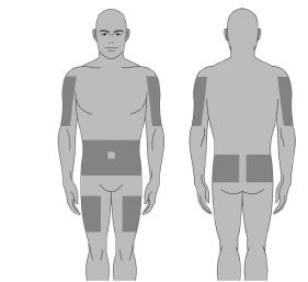 Step 9 shows you the body sites to chose to inject XEMBIFY.