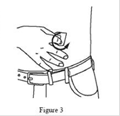Figure 3 shows how to clean your skin at an injection site with an antiseptic solution.