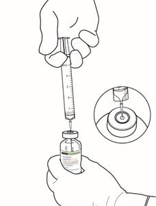 A hand holding a syringe and a vial

Description automatically generated