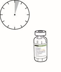 A clock showing a vial of medicine

Description automatically generated