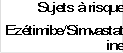 Sujets à risque
Ezétimibe/Simvastatine
Simvastatine

